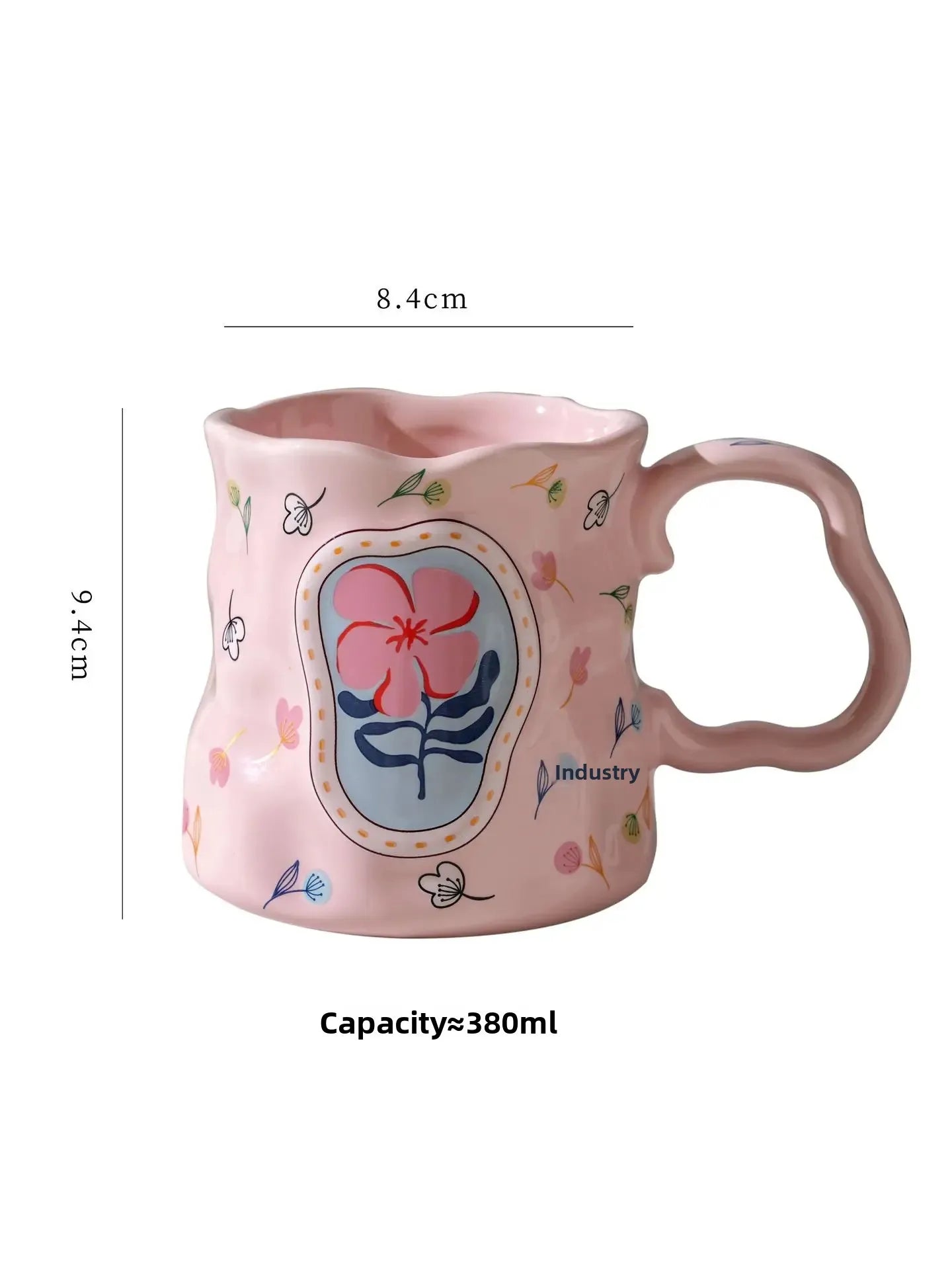 Handmade Flower Ceramic Mug - Dreamy Design for Coffee Lovers