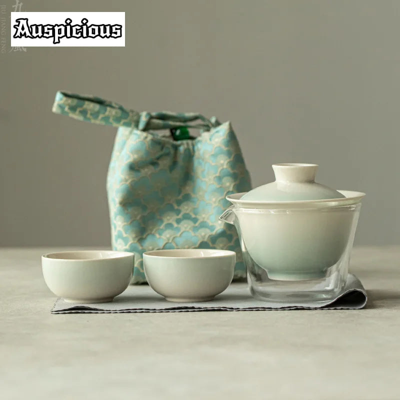 애호가를 위한 우아한 그라데이션 핑크 티 세트 | 휴대용 & 스타일리시한