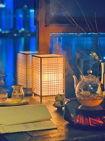 대나무 테이블 램프: 아늑한 침실을 위한 따뜻한 빛 & 연구