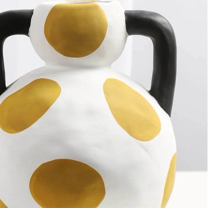 手绘奶壶陶瓷花瓶 - 巧妙家居装饰