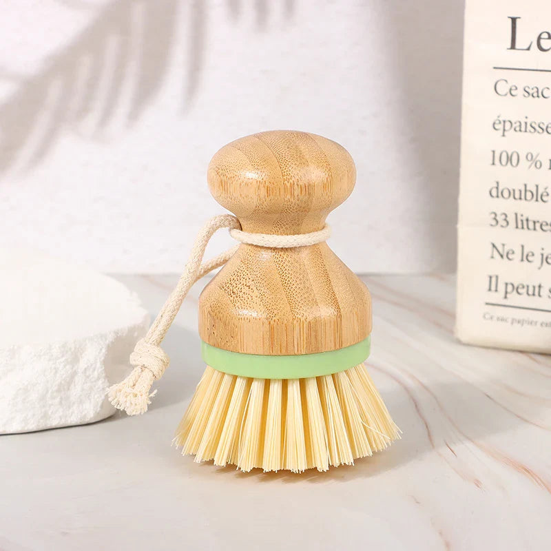 Eco-Friendly Bamboo Cleaning Brush for Effortless Kitchen Care