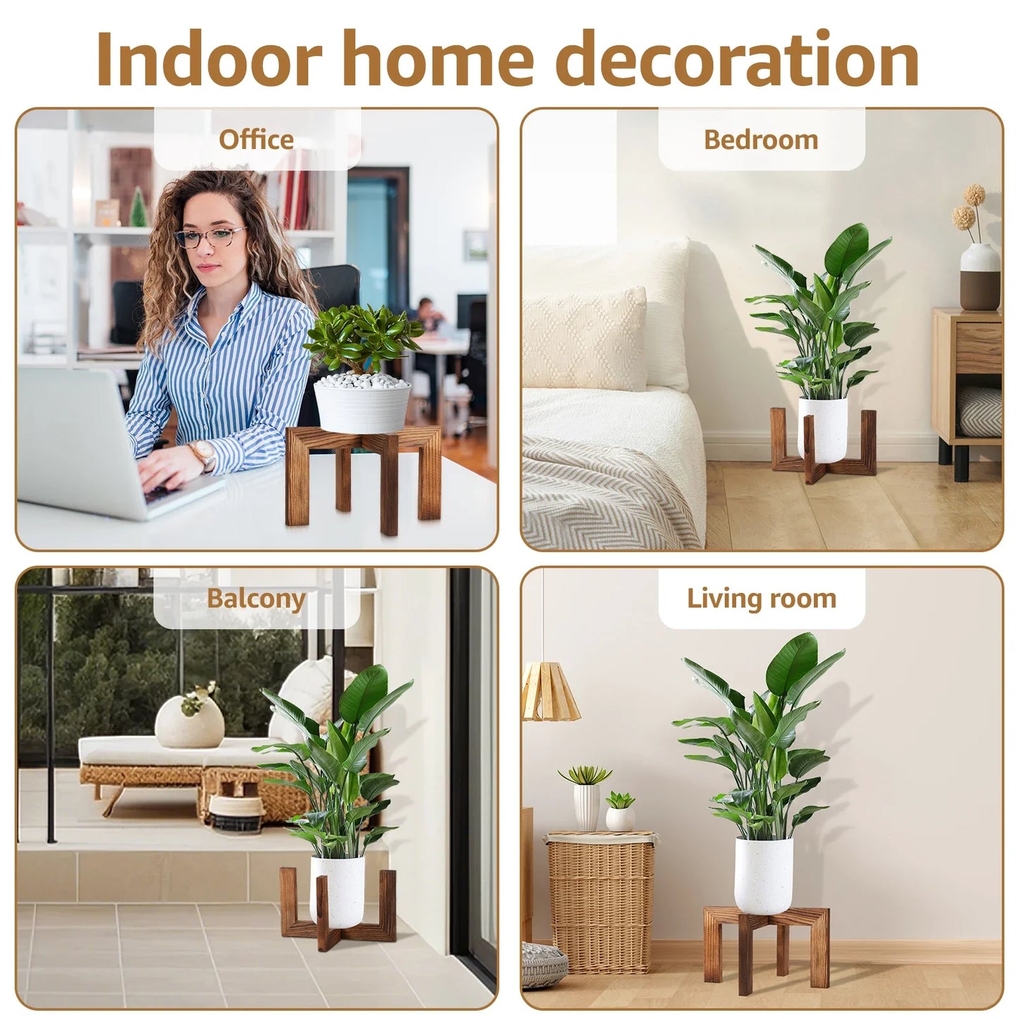Stylish Wood Plant Stand for Elevating Indoor Greenery - Rooted Living