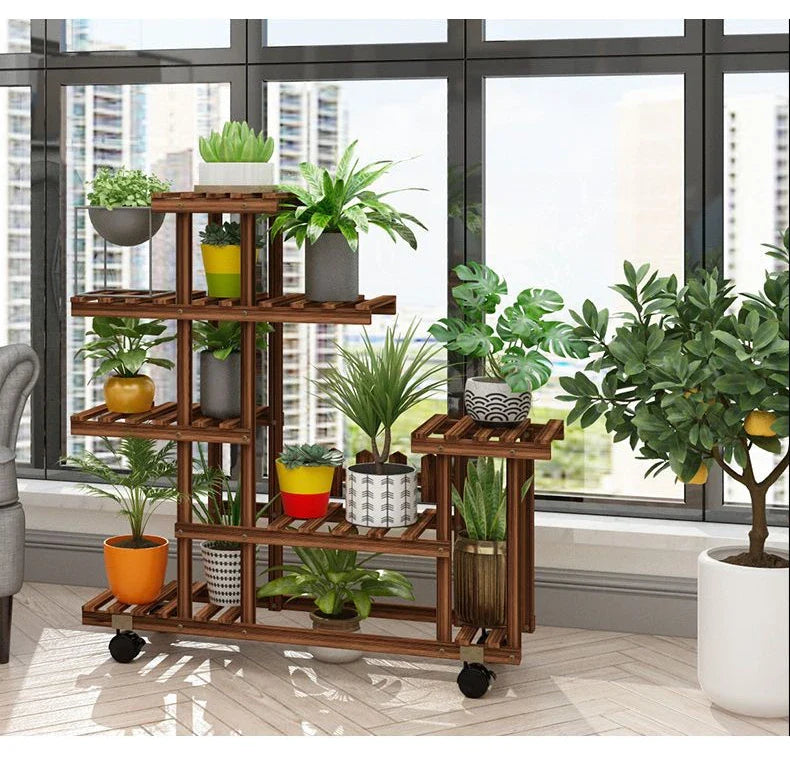 Multi-Layer Balcony Flower Rack - Space-Saving Chic for Plant Lovers