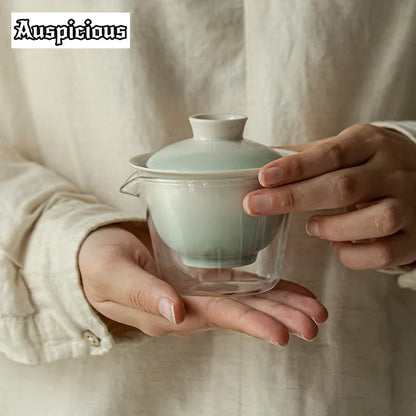 애호가를 위한 우아한 그라데이션 핑크 티 세트 | 휴대용 & 스타일리시한