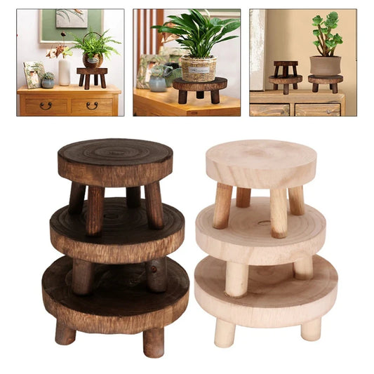 Stylish Plant Stand - Moisture-Proof Wood Holder for Home Decor