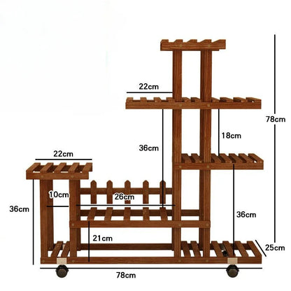 Multi-Layer Balcony Flower Rack - Space-Saving Chic for Plant Lovers