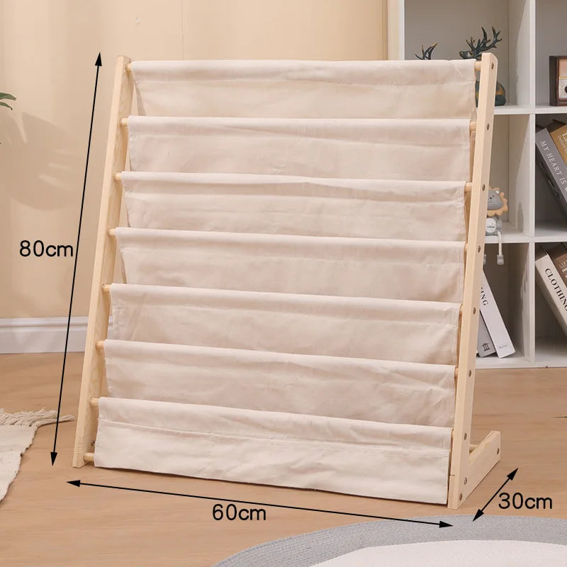 Bibliothèque pour enfants en bois – Un rangement élégant pour les jeunes lecteurs !