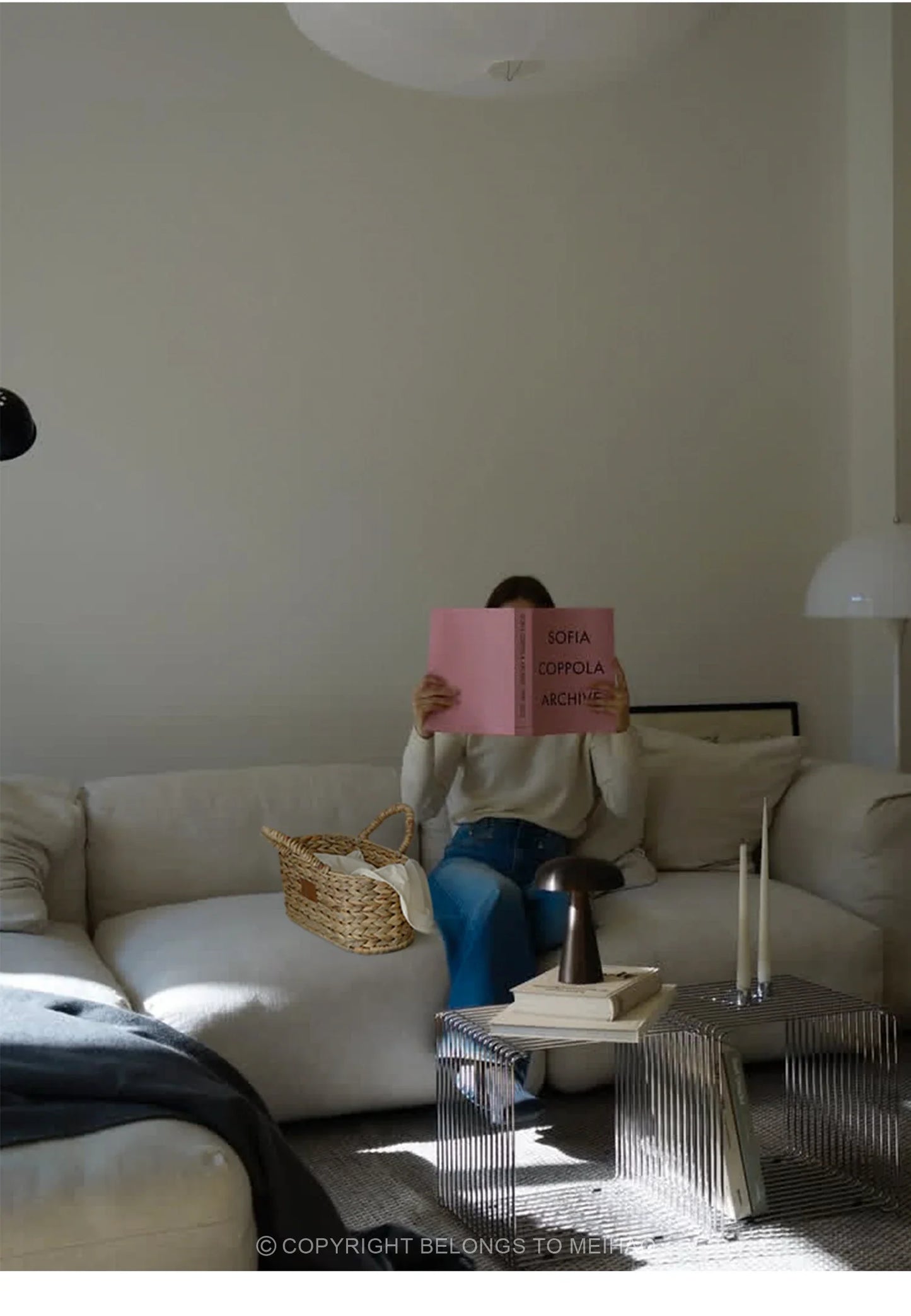 손으로 짠 해초 바구니 - 친환경 홈 정리함