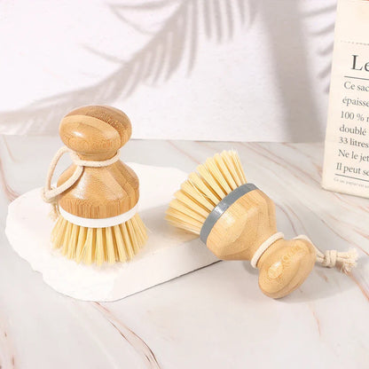 Eco-Friendly Bamboo Cleaning Brush for Effortless Kitchen Care