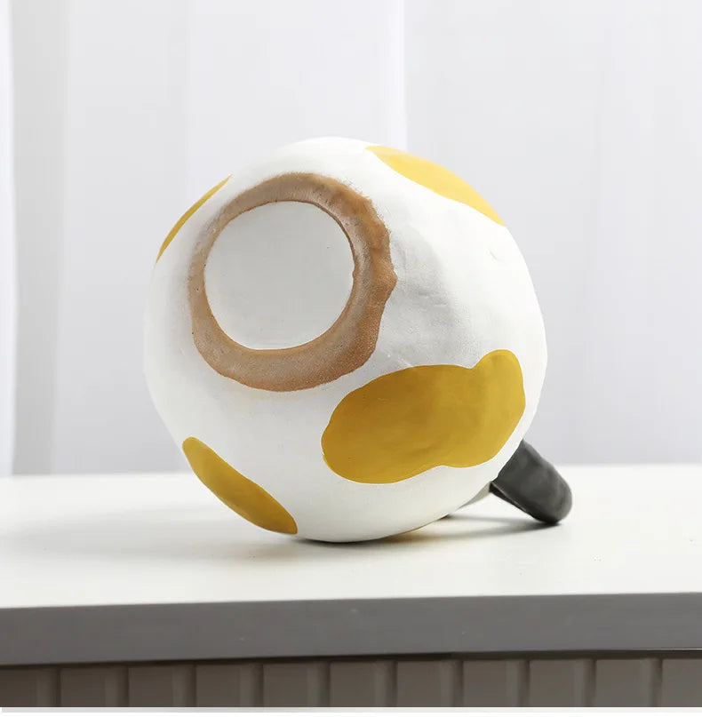 手绘奶壶陶瓷花瓶 - 巧妙家居装饰