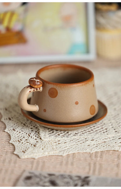 Handmade Retro Ceramic Mugs Set - Elegant Coffee & Tea Cups