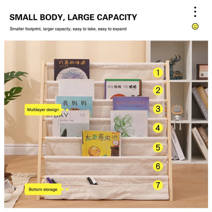 Bibliothèque pour enfants en bois – Un rangement élégant pour les jeunes lecteurs !