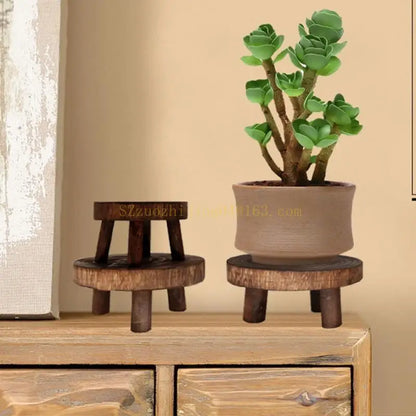 Stylish Plant Stand - Moisture-Proof Wood Holder for Home Decor