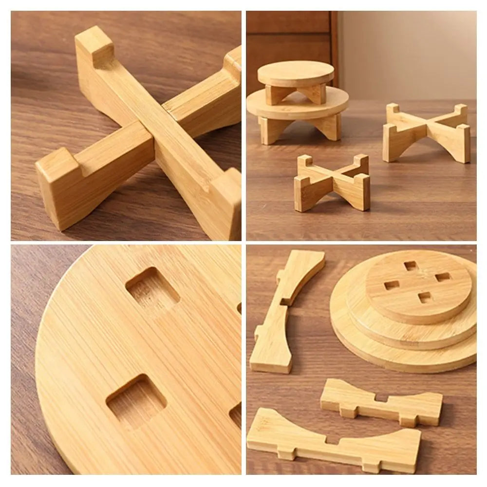 Présentoir de bonsaï en bois élégant pour les amateurs de plantes - Vitrine écologique