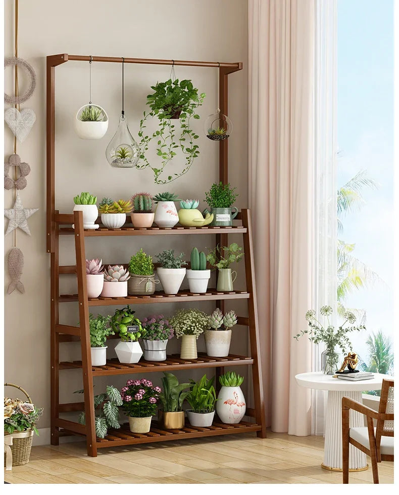 Wooden Universal Plant Shelf - Elevate Your Garden Style!