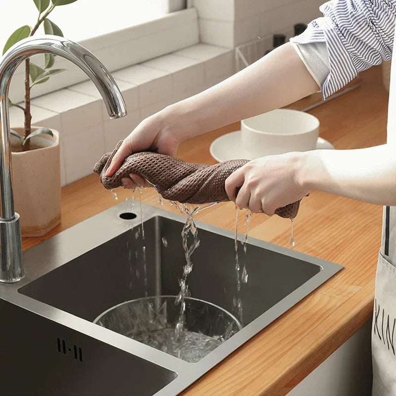 슈퍼 흡수성 코튼 접시 천 - 부드러움 & 스타일리시한 주방 필수품