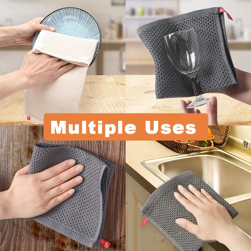 슈퍼 흡수성 코튼 접시 천 - 부드러움 & 스타일리시한 주방 필수품