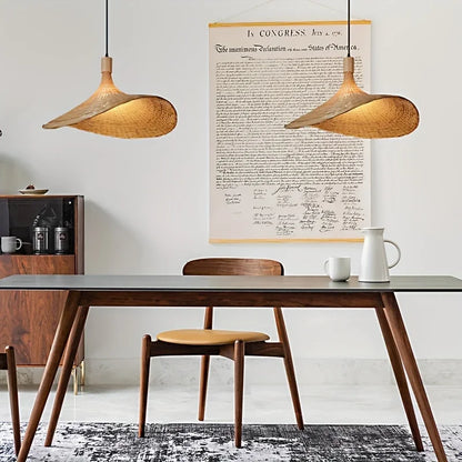 质朴的手工编织竹灯罩：舒适的家居装饰照明