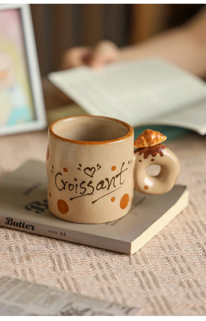 Handmade Retro Ceramic Mugs Set - Elegant Coffee & Tea Cups