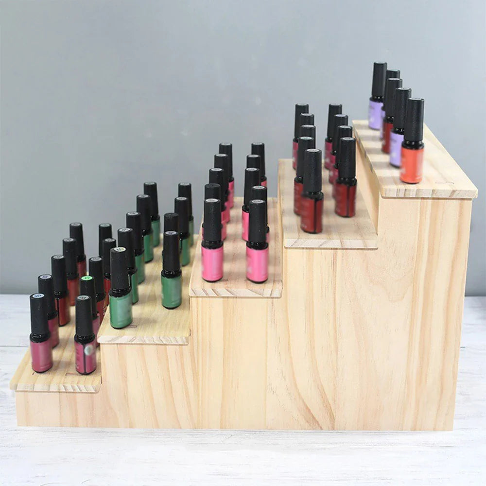 Elegant Wooden Display Stand - Versatile Organizer for Collectors