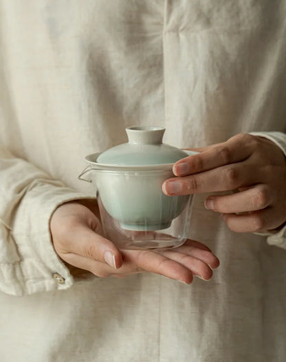 애호가를 위한 우아한 그라데이션 핑크 티 세트 | 휴대용 & 스타일리시한