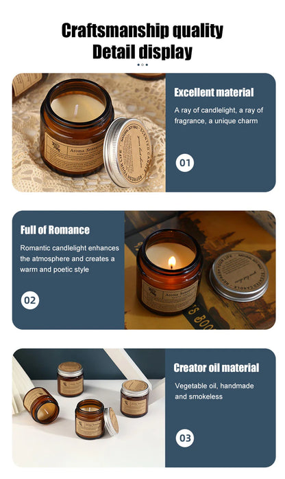 Smokeless Aromatic Soy Wax Candle - Elegant Home Décor Gift