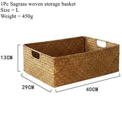 Eco-Friendly Seagrass Basket - Stylish Storage for Homes