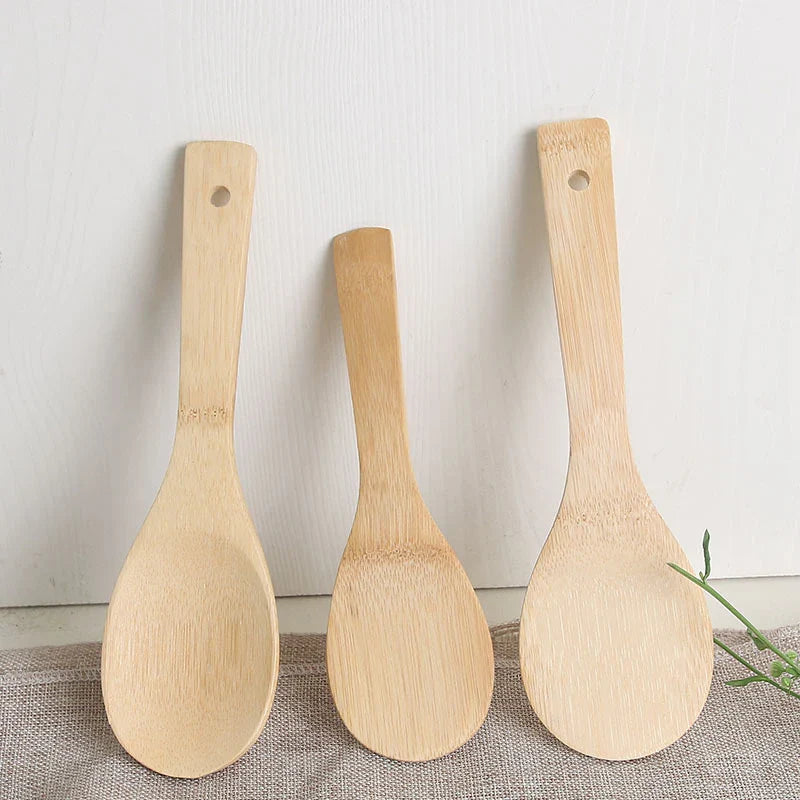 Cuillère à riz en bambou écologique pour cuisiniers amateurs - Élégante & Durable