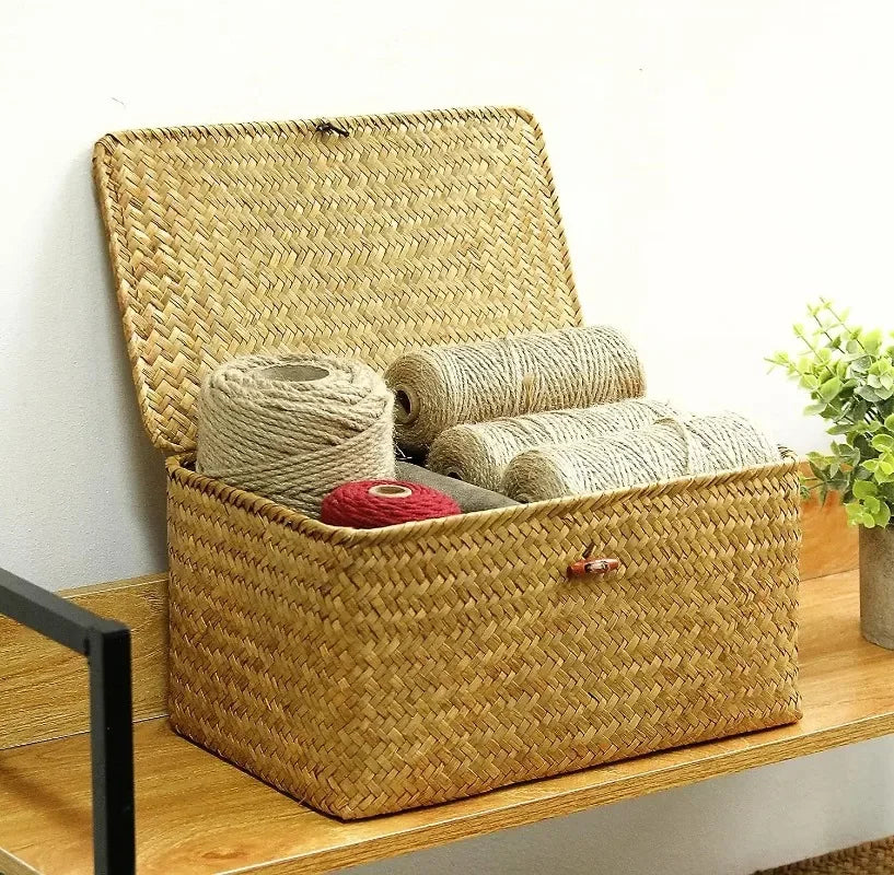 Handwoven Seagrass Storage Baskets Set - Stylish & Eco-Friendly