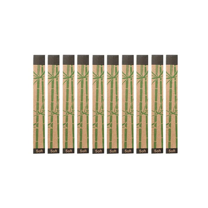 Eco-Friendly Bamboo Toothbrush Set - 10 Pack for Adults