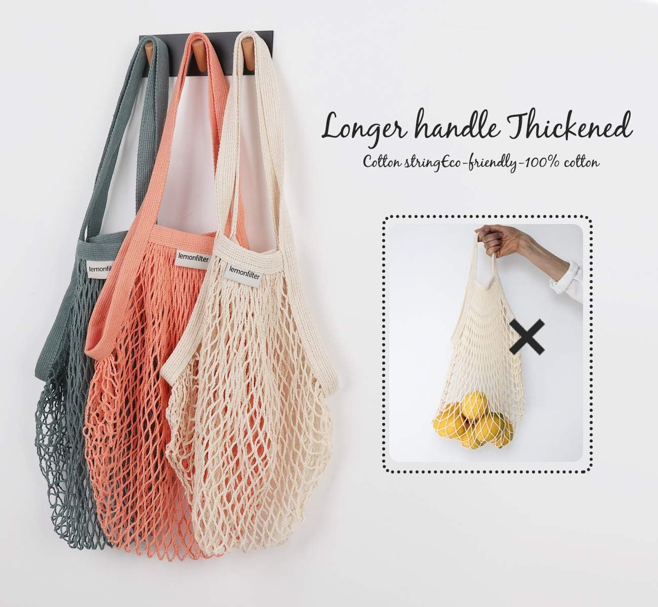 Eco-Friendly Mesh Produce Bags - Durable Cotton for Groceries