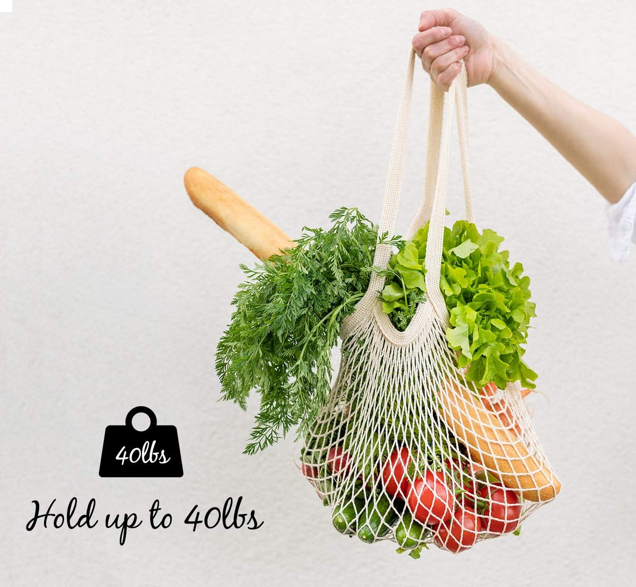 Eco-Friendly Mesh Produce Bags - Durable Cotton for Groceries